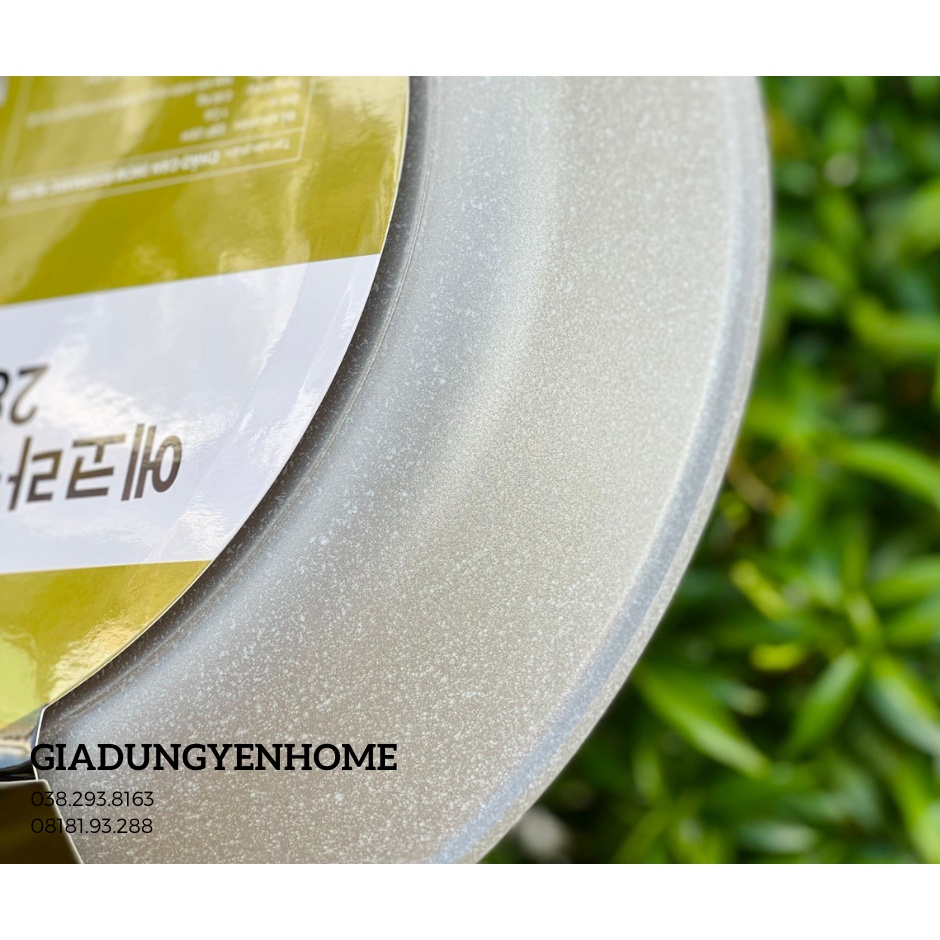 Chảo đá chống dính Hàn Quốc, sử dụng cho bếp từ, gas, hồng ngoại