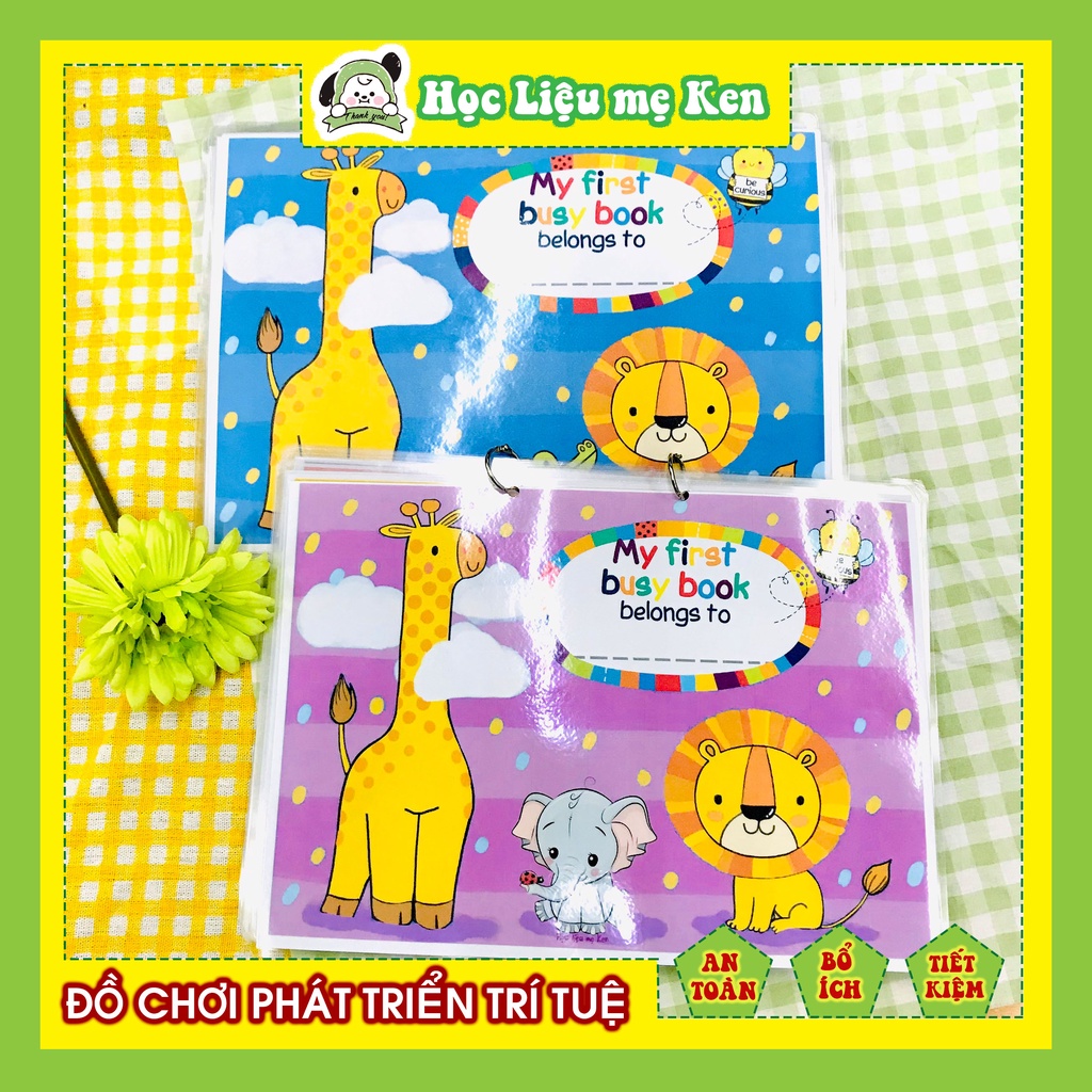 Bộ tổng hợp My first busy book vừa chơi vừa học giúp bé phát triển kỹ năng, học liệu bóc dán Montessori