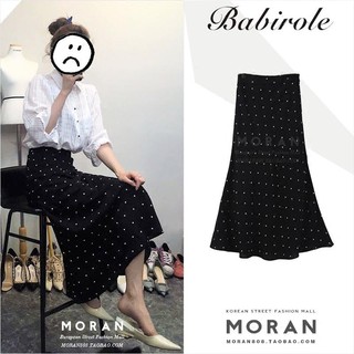 (ORDER) Chân váy MORAN dáng dài xòe chấm bi Vintage - có ảnh thật