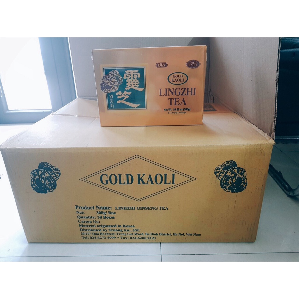 Trà Linh Chi Hàn Quốc Gold Kaoli hộp 100 gói - Tăng cường sức khỏe