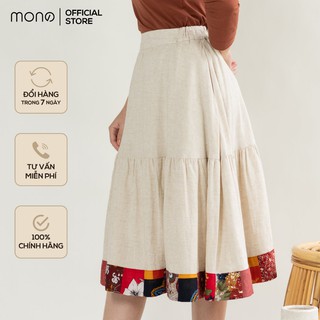 Chân váy 2 tầng can ô vải linen MONO