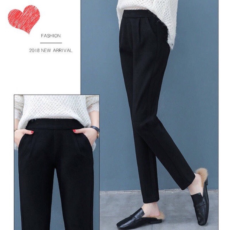 QUẦN DẠ NỮ BAGGY__CHẤT ĐẸP_ M01_chun nửa | BigBuy360 - bigbuy360.vn