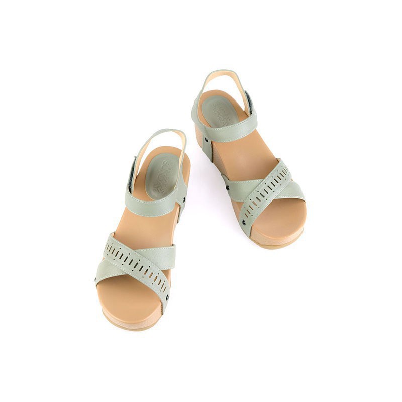 Giày Sandal Đế Xuồng Quai Ngang Laser Quai Chéo SUNDAY SD38 -cwj24 : 🌸 . ) '