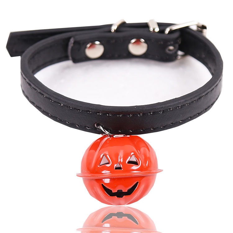 Vòng cổ cho chó mèo,cho mèo chó con to lớn nhỏ có chuông to dây da họa tiết xương cá giá rẻ nhất CANDYPETS