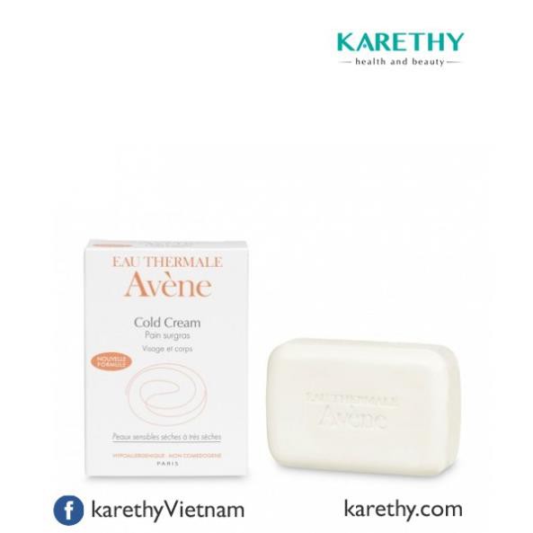 Avene Cold Cream Cleansing Bar: Bánh Xà Phòng Rửa Mặt-Tắm Cho Da Khô (100 gr)