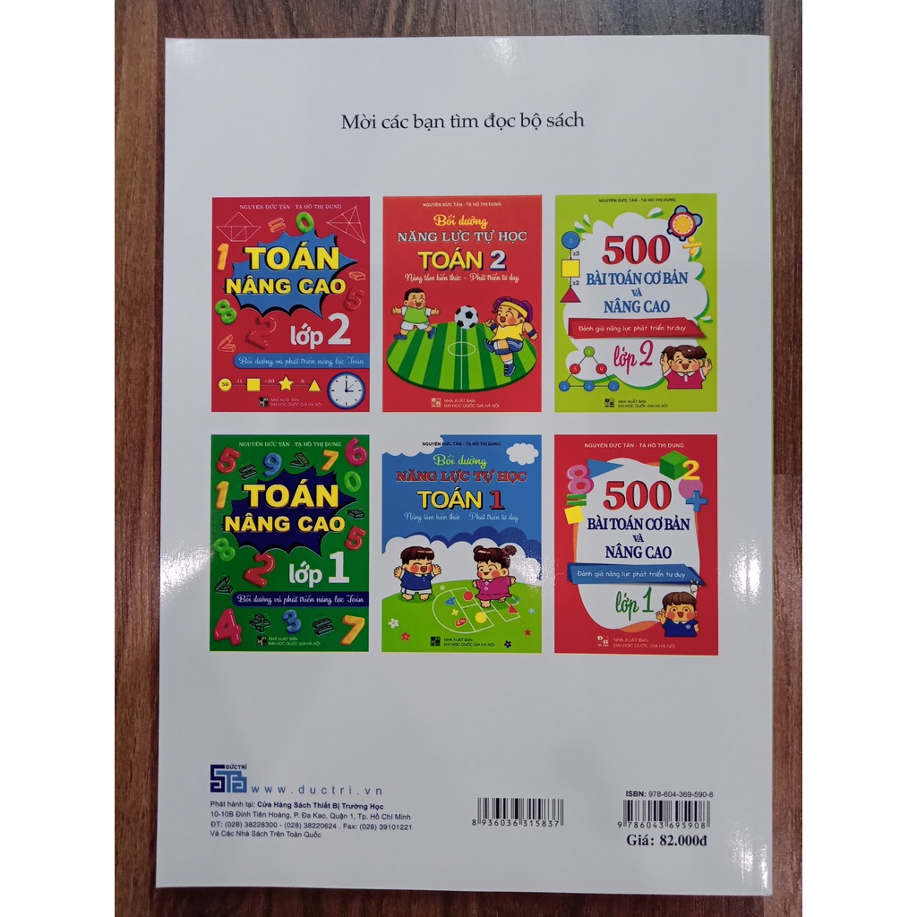 Sách - 500 bài toán cơ bản và nâng cao đánh giá năng lực phát triển tư duy lớp 2 (mới nhất)