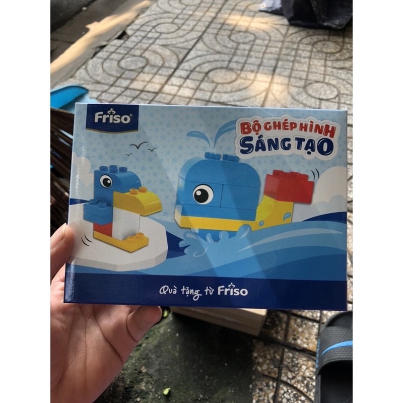 Bộ lắp ghép sáng tạo  (cá voi+ cánh cụt)friso.