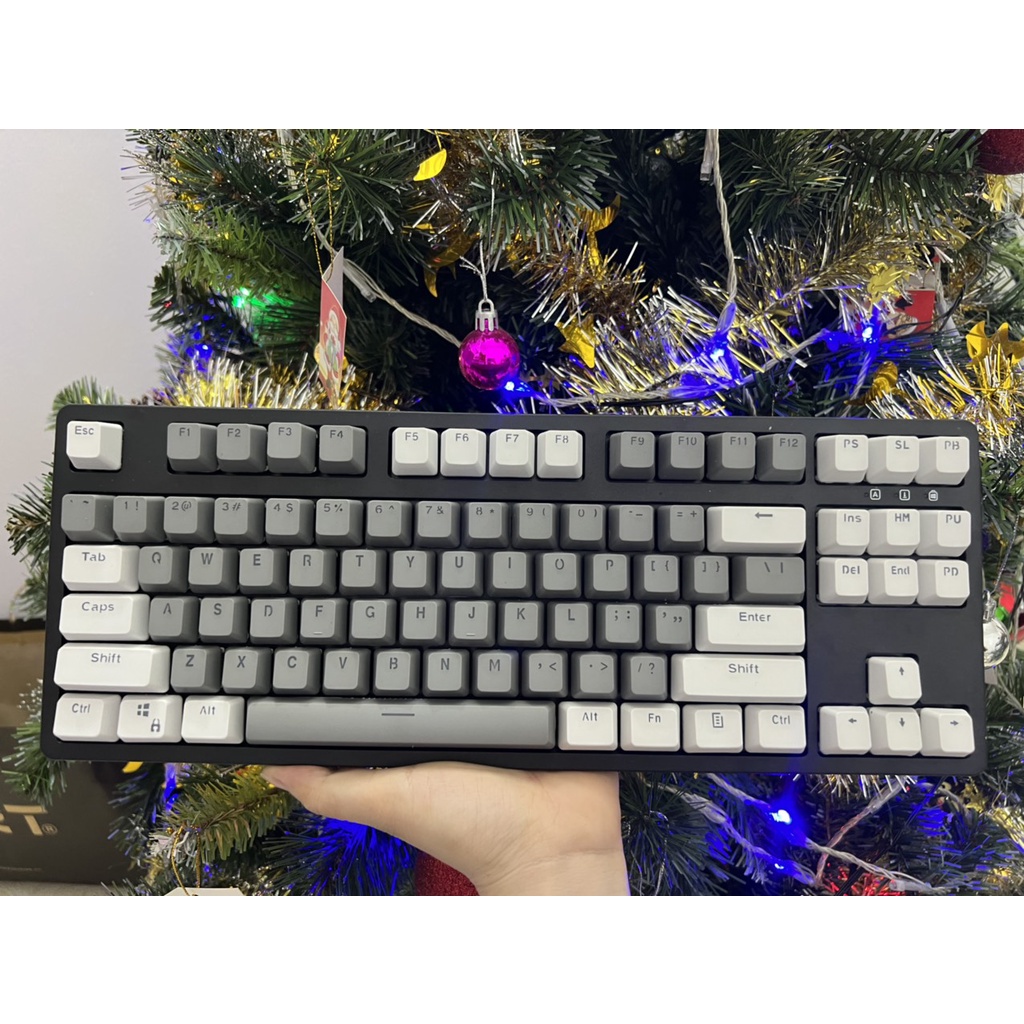 Bàn Phím Cơ EDRA EK387 Led Rainbow EDRA Switch - Dây Cap Typ C Cực Chất - Màu Đen - Phiên Bản Mới nhất 2022 - BH 2 năm