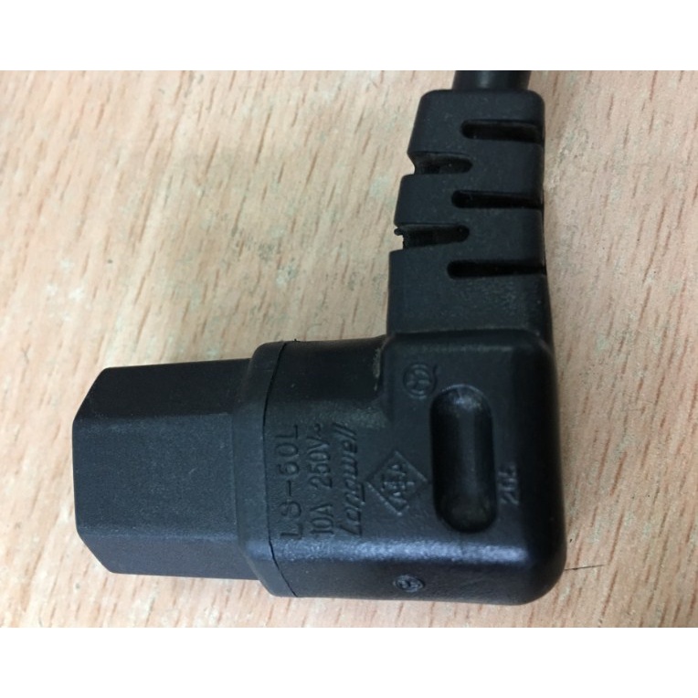 Dây nguồn cong chữ L PC máy tính 2 chân 2m dùng cho máy móc văn phòng nồi cơm điện