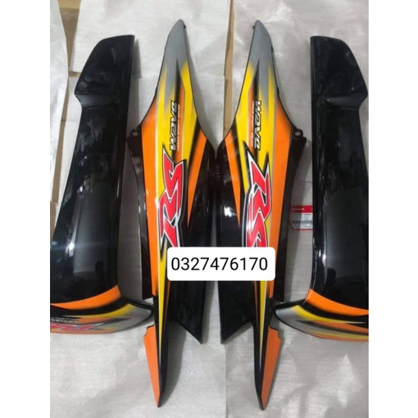 Bộ nhựa dàn áo xe Wave RS 100 màu đen zin chính hãng