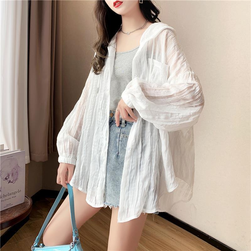 Áo Sơ Mi Chống Nắng Tay Dài Dáng Rộng Thời Trang Mùa Hè Hàng Mới 2023 Dành Cho Bạn Nữ