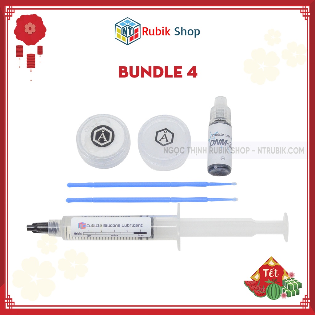 [Cubicle-bundle 4] Combo Angstrom Gravitas &amp; Angstrom Dignitas &amp; DNM 37 3cc &amp; Weight 5 dầu bôi trơn rubik