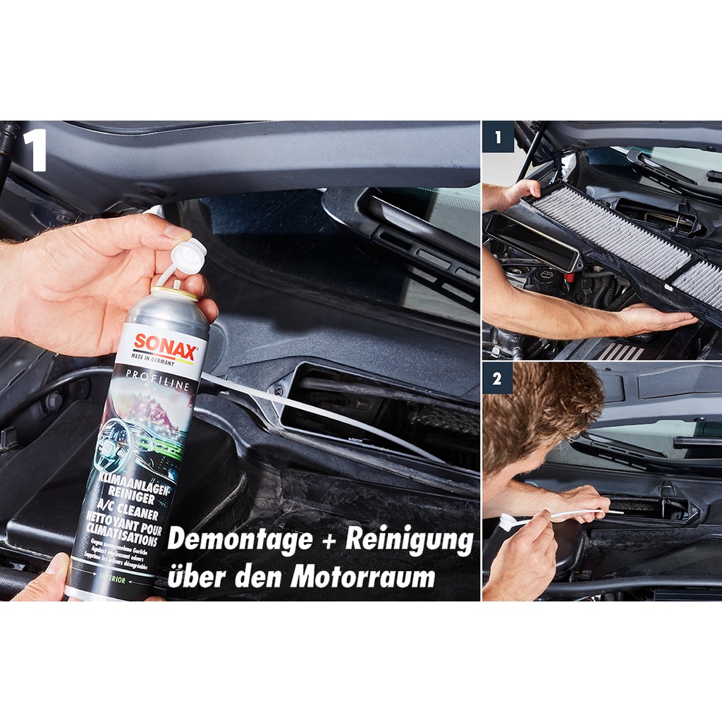 Dung dịch làm sạch, khử mùi dàn lạnh SONAX PROFILINE A/C Cleaner Klima Anlagen Reiniger