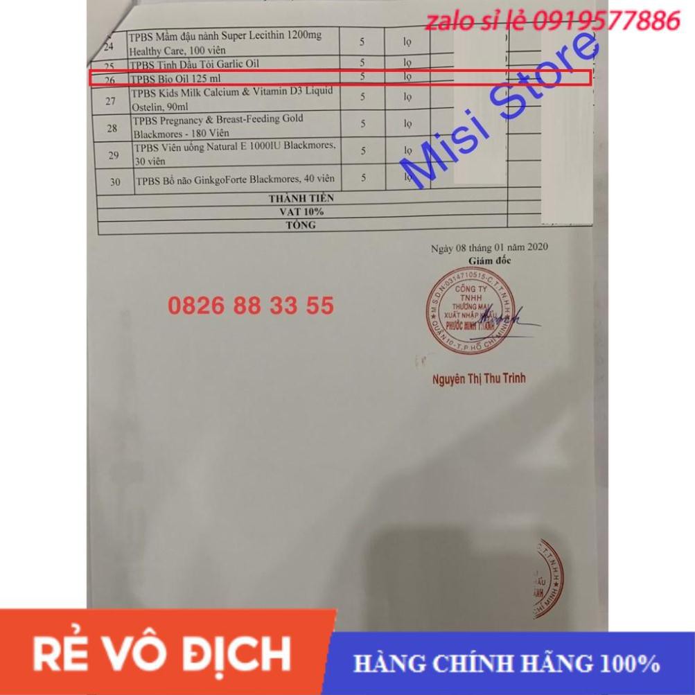 [Xách tay]  (Tem chemist) Tinh dầu trị rạn da Bio oil 125ml Úc ( hàng chuẩn nội địa Úc)