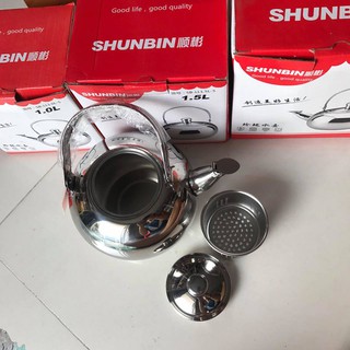 Ấm Pha Trà Inox Có Lõi Lọc Trà Shunbin