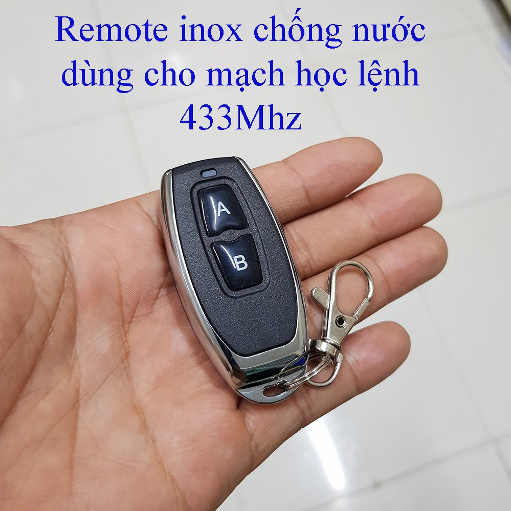 Remote 2 nút RF 433Mhz điều khiển từ xa inox chống nước