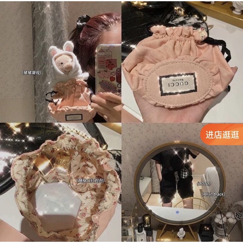 Set lược gỗ gucci beauty hồng đào