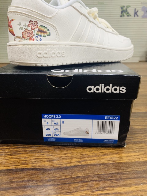 Giày adidas hoop 2.0 màu trắng authentic