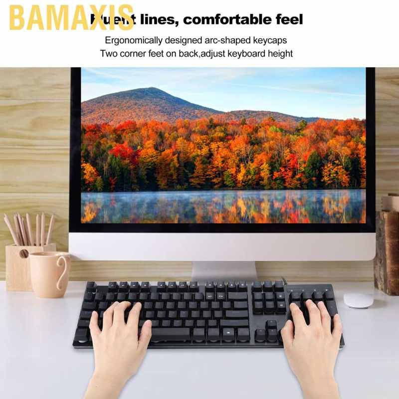 Bàn Phím Cơ Chơi Game Bamaxis Có Dây Kết Nối Usb