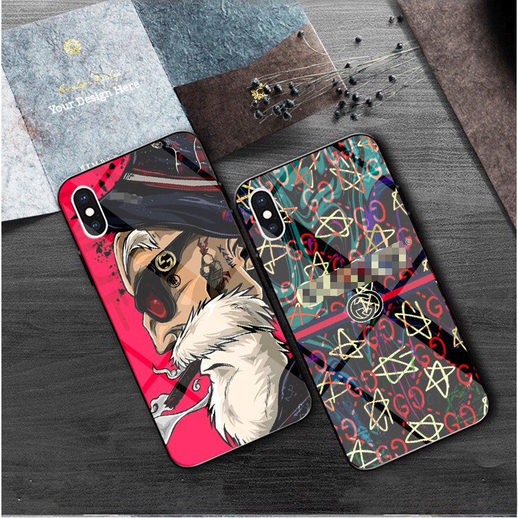 ỐP IPHONE - ỐP KÍNH - kame và gucc DÀNH CHO IPHONE 6 6S 6PLUS 6SPLUS 7PLUS 8PLUS X XS 11 pro max 13promax xr xsmax k153