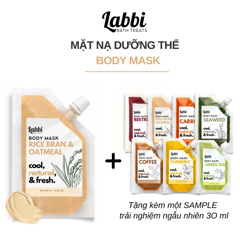 Mặt nạ dưỡng thể Cám gạo sữa - RICE BRAN &amp; OATMEAL BODY MASK - Labbi Bath Treats