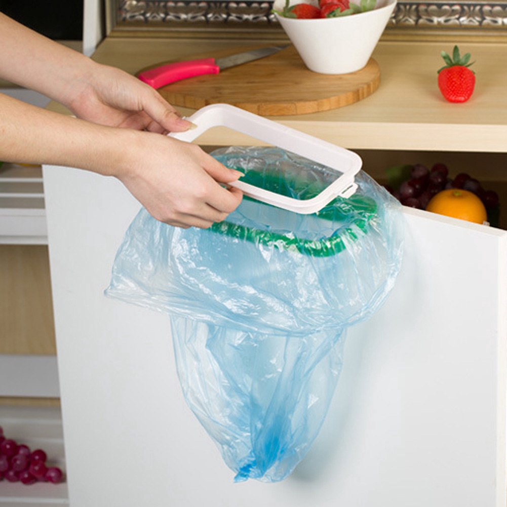 [Gói 1 Pc] [Giá để túi đựng rác] [Chất liệu nhựa] [Thích hợp cho cửa tủ bếp phía sau]