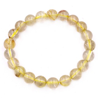 Chuỗi đeo tay Đá Tóc Vàng 6 ly 26 hạt (size s) - Hợp mệnh Kim, mệnh Thổ - Phong thủy 868, vòng chuỗi đeo tay