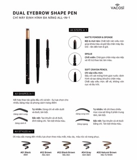 Chì mày VACOSI Dual Eyebrow Shape Pen