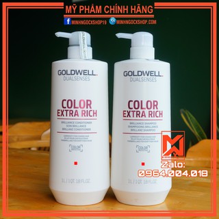 DẦU GỘI DẦU XẢ GIỮ MÀU NHUỘM GOLDWELL-COLOR EXTRA RICH 1000ML - CHÍNH HÃNG