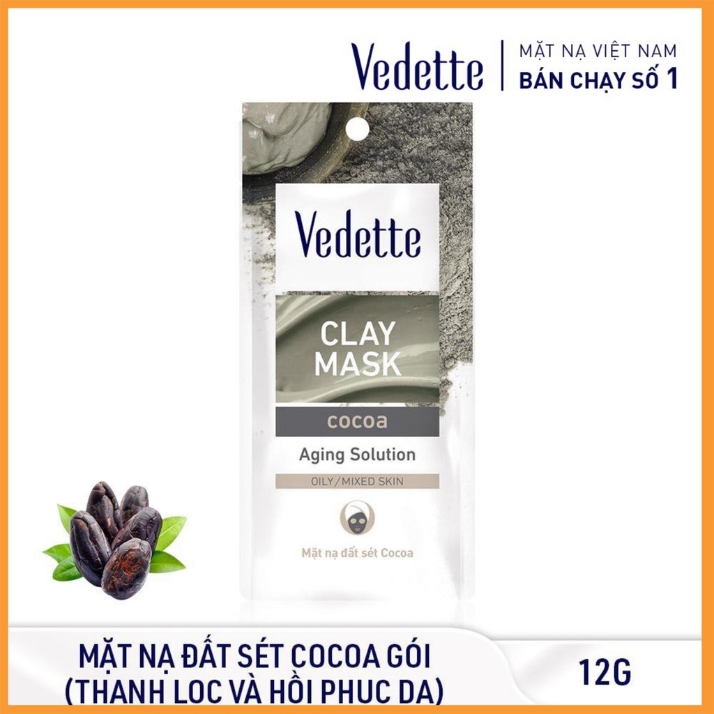 ❤️ MẶT NẠ ĐẤT SÉT BÙN 12g VEDETTE