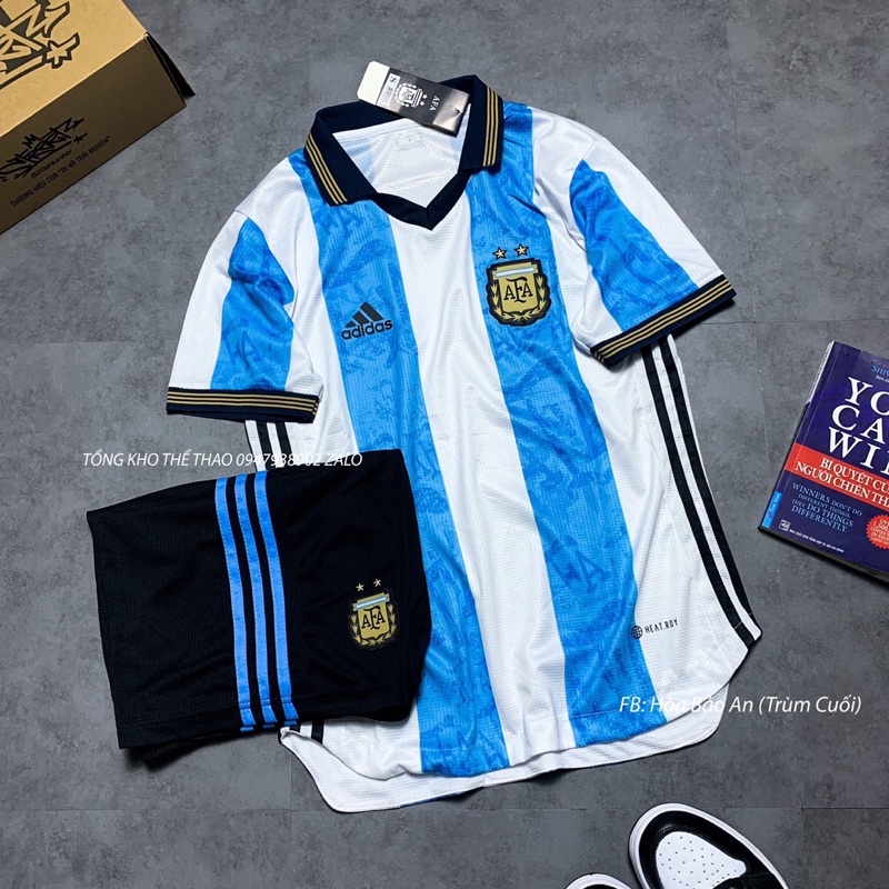Bộ quần áo đá bóng ĐT Agentinal hàng cao cấp mẫu mới nhất 2023