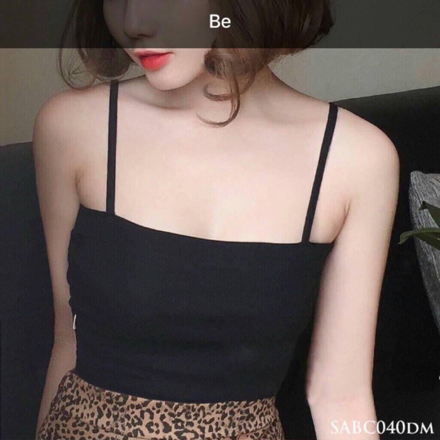 Áo 2 dây sợi bún, croptop hai dây chất bozip tàu co dãn 4 chiều dưới 52kg - Lyza Store | BigBuy360 - bigbuy360.vn