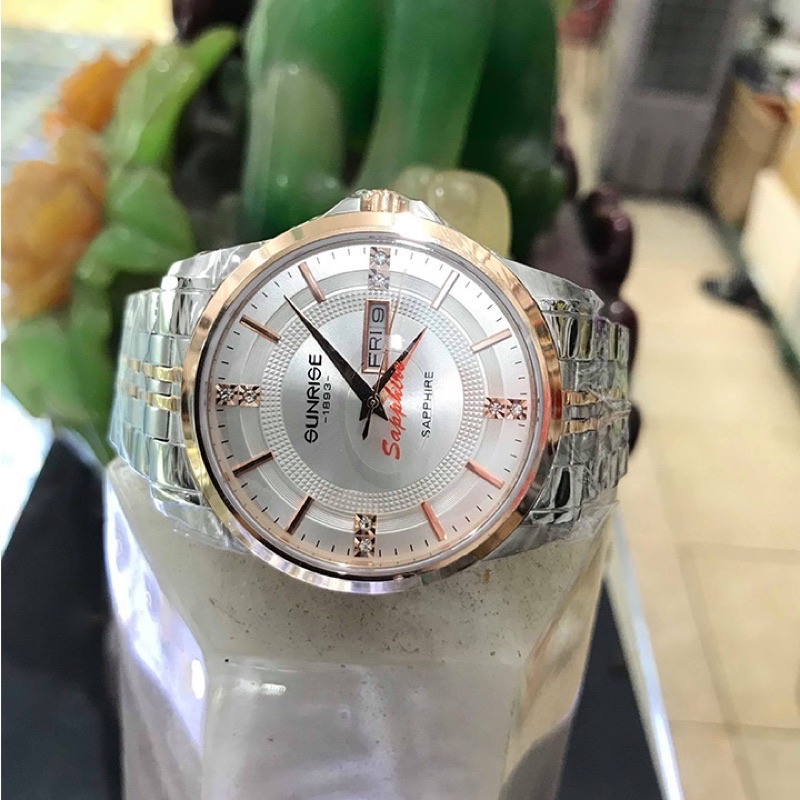 Đồng hồ Nam SUNRISE 1198SAD full hộp, thẻ chính hãng, kính sapphire chống xước