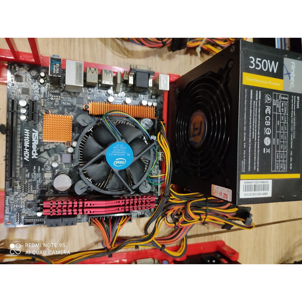 COMBO MAIN ASROCK H110- HDV + CPU INTEL G4560