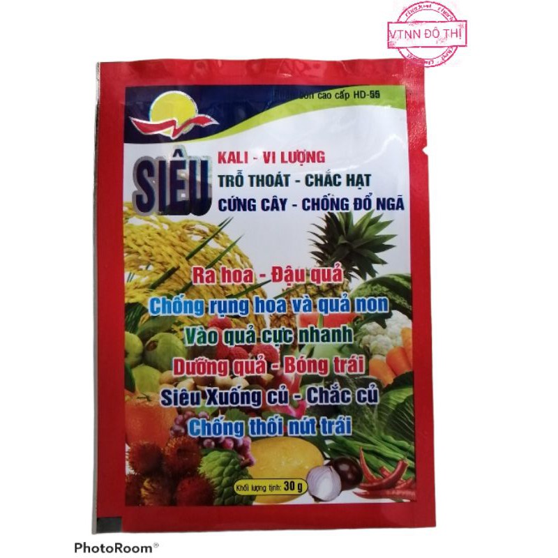 Siêu ra hoa, đậu quả, ngọt quả - Siêu kali vi lượng kích thích ra hoa đậu quả, vào quả, xuống củ, chắc củ mạnh gói 25gr