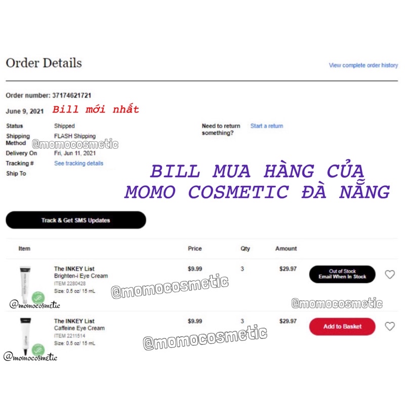 [Mã SKAMLTSM9 giảm 10% đơn 99K] [BILL SEPHORA] Kem dưỡng mắt The Inkey List 15ml