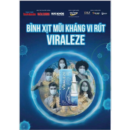 Bình xịt mũi VIRALEZE Hàng Chính Ngạch dùng trong mùa dịch Dung tích 10ml nhập khẩu từ Australia được cấp phép lưu hành