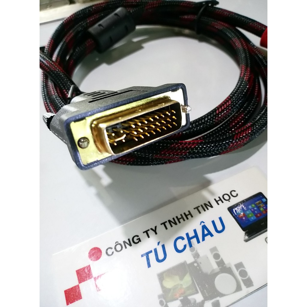 Cáp chuyển đổi HDMI ra DVI - 5 (DVI-I Dual Link Chân 24 - 5): Cáp dài 1.5M