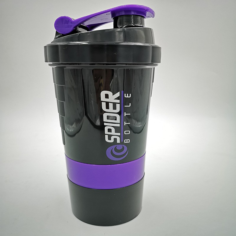 Bình Lắc Shaker Tập GYM 3 Ngăn Có Lò XoTiện Dụng 500 Ml