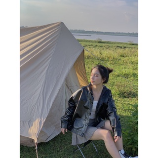 ÁO KHOÁC DA CỔ BẺ JB112 LOLLIE STUDIO