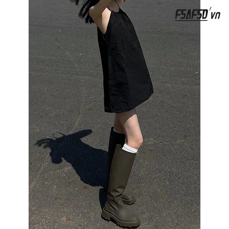 Đầm Chữ A Dây Rút Phong Cách Gợi Cảm Thời Trang Mùa Hè Hàng Mới Dành Cho Bạn Nữ