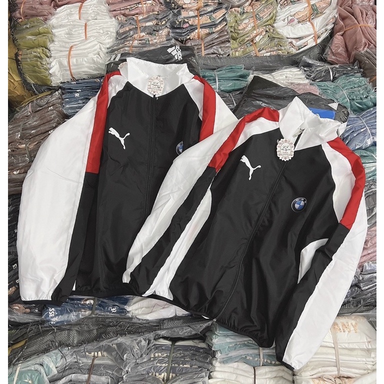 Áo khoác dù cặp hai lớp cổ trụ