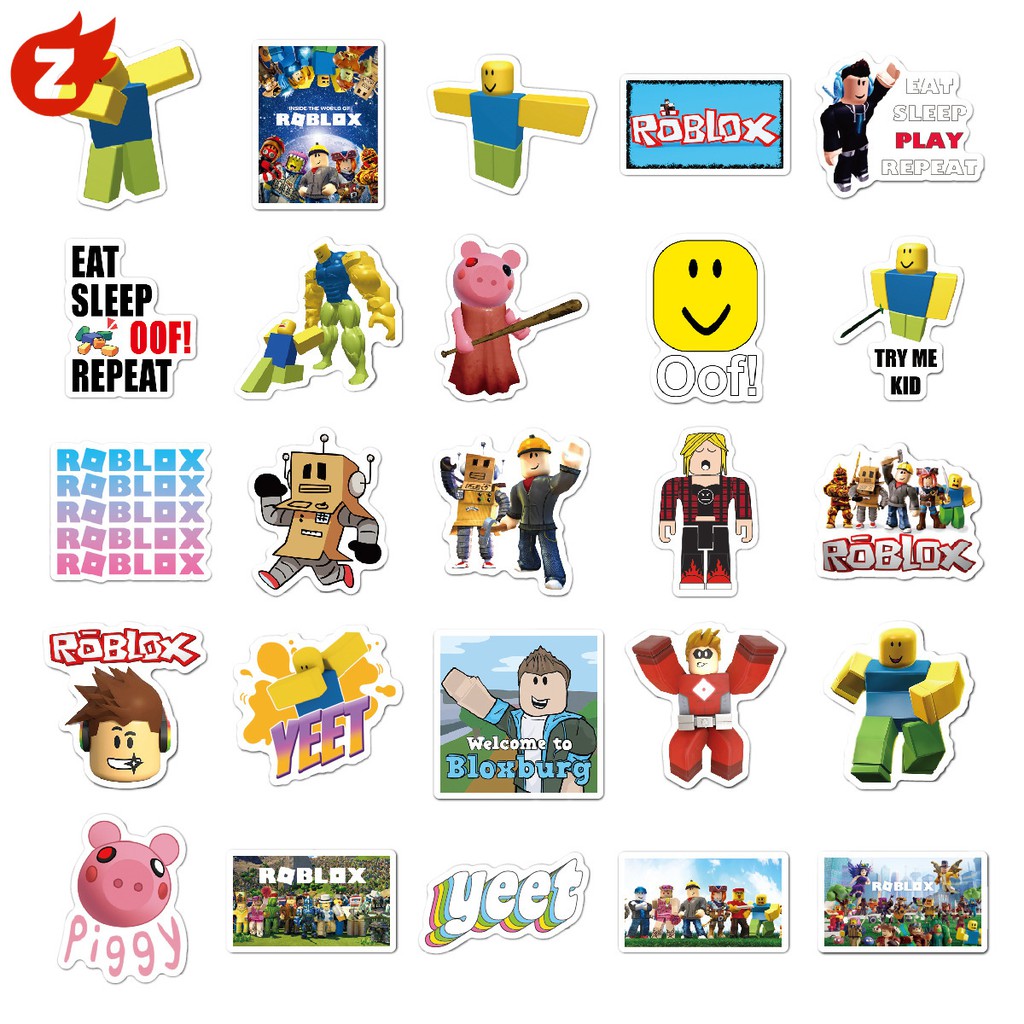 ROBLOX Bộ 50 Hình Dán Graffiti Chống Thấm Nước Trang Trí Đa Năng