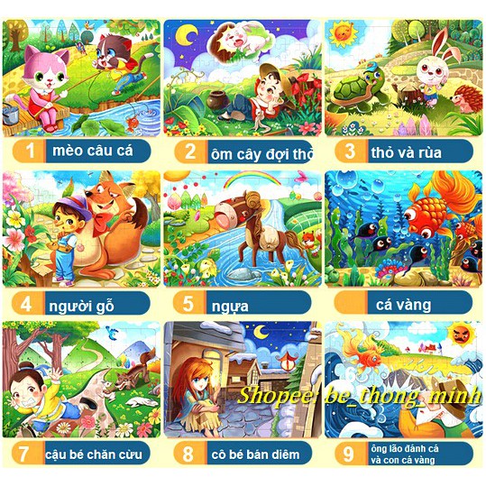 [CHỌN HÌNH TỪ1-18] - Puzzle ghép hình gỗ 60 mảnh chủ đề chuyện cổ tích siêu đẹp ( LINK 1)