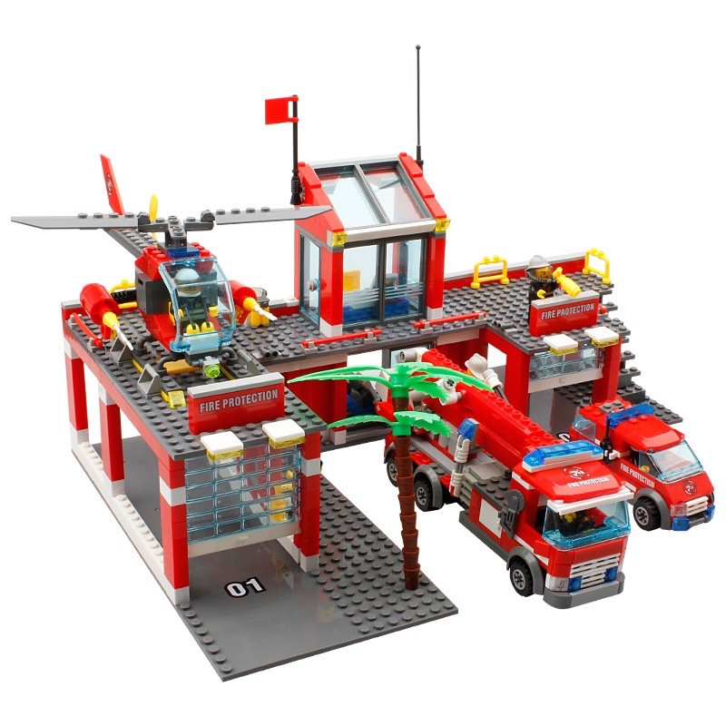 Lego con trai lắp ráp Bộ cứu hỏa  774miếng ghép - đồ chơi xếp hình