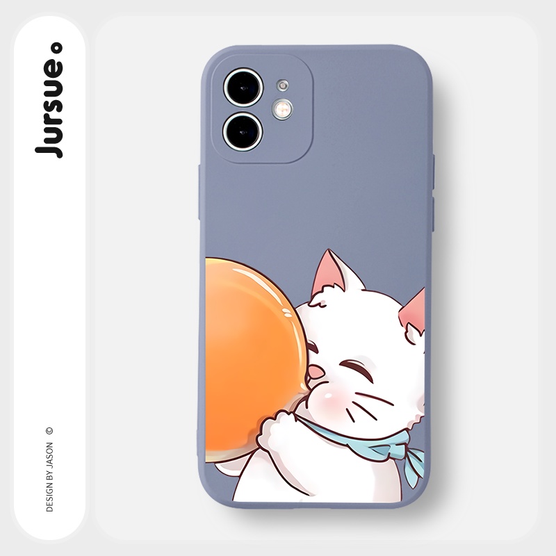 Ốp lưng JURSUE mềm hoạt hình cặp đôi dễ thương đẹp Cho iPhone 14 13 12 11 Pro Max SE 2020 X XR XS 8 7 ip 6S 6 Plus Y2263