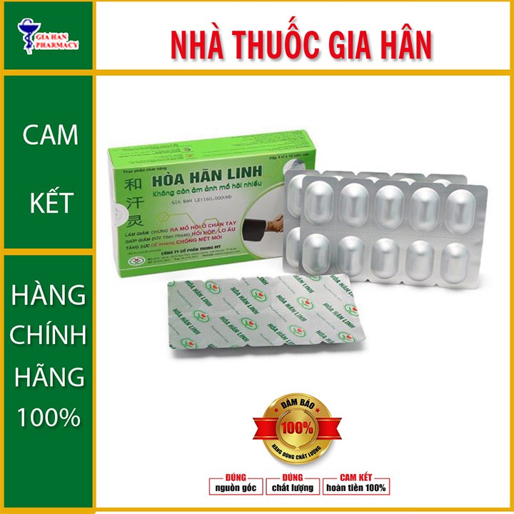 Hòa Hãn Linh - Dành Cho Người Ra Mồ Hôi Nhiều - hộp 30 viên