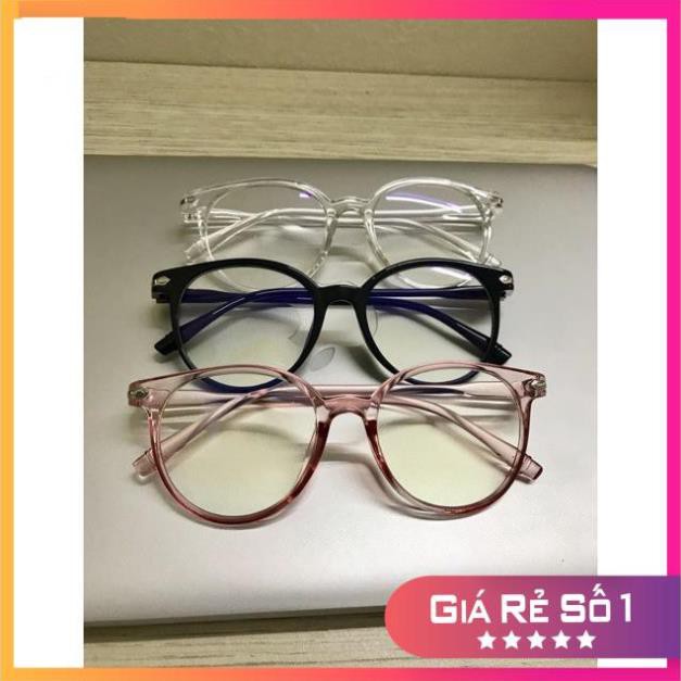 Kính giả cận trong suốt [LOẠI 1 - CHỐNG LÓA] mắt kính tròn thời trang Hàn Quốc chống lóa, chống bụi, chống tia UV400 | BigBuy360 - bigbuy360.vn