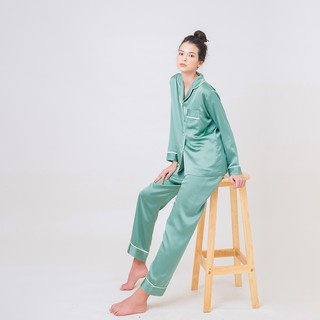 Bộ Pyjama Mặc Nhà Màu Xanh