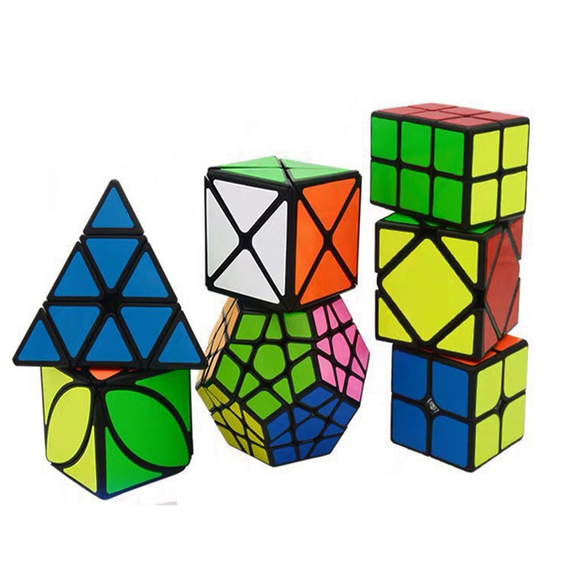 Rubik 2x2, 3x3, 4x4, 5x5 Megaminx, Pyraminx, Skewb, Mirror, Square SQ-1, Axis, Windmill, Fisher - Rubik Viền Đen Sticker